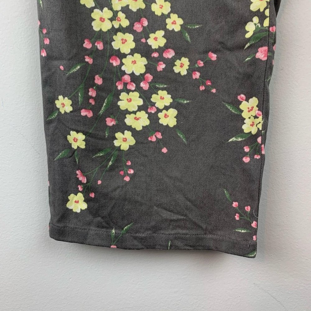 INC INTERNATIONAL CONCEPTS Gray Floral Stretch‎ Cropped Pants Sz 14P - Picture 5 of 8